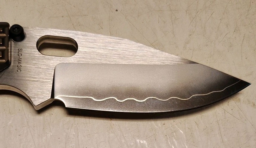 New North Mountain Blade Dwyer BBNM Frame Lock 3.62″ Bowie Blade Frag Ti Handle
