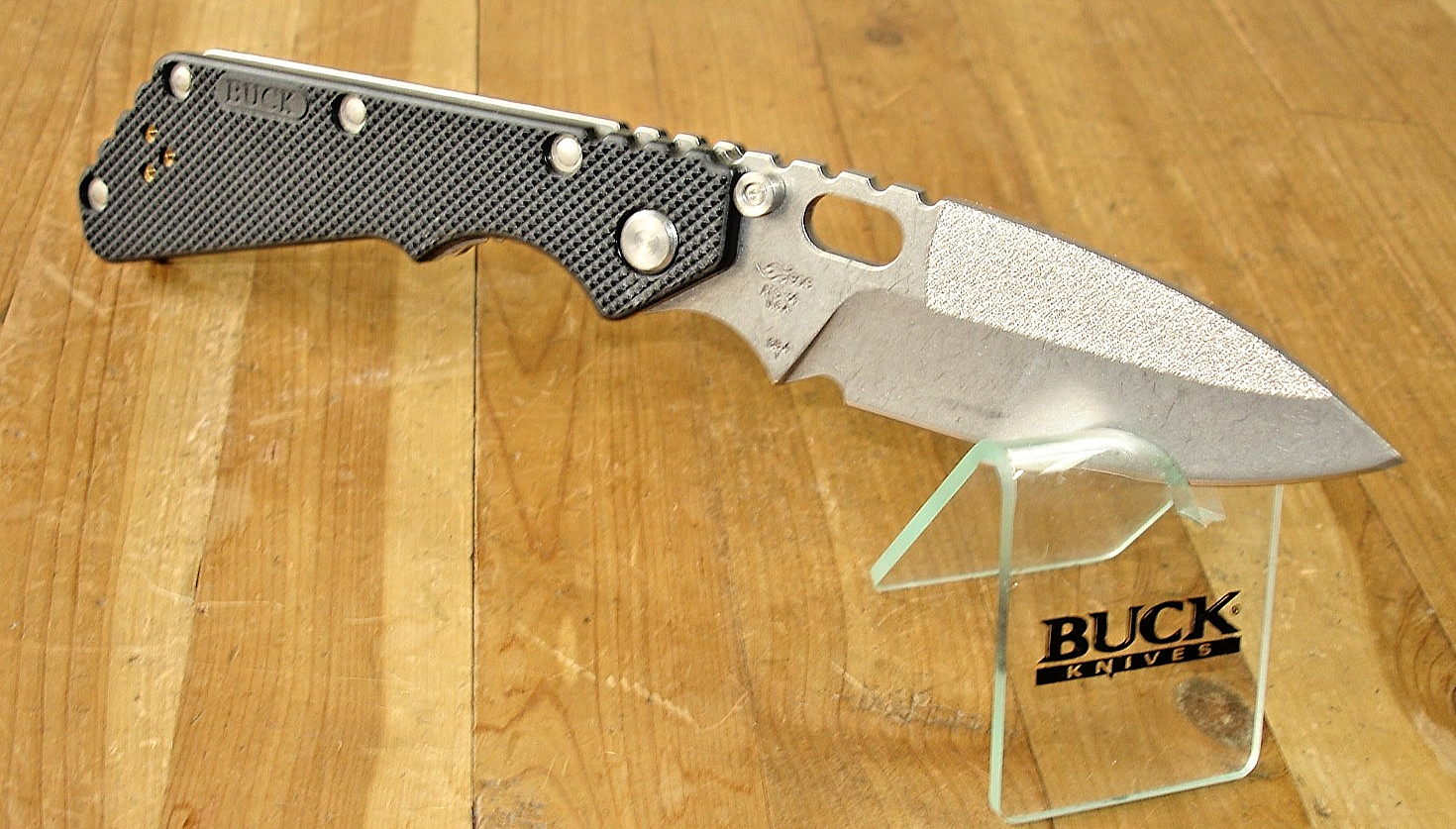2003 BUCK KNIFE 882 889 STRIDER BOS ATS-34 STEEL BLADE SB.4 BLACK PLASTIC HANDLE