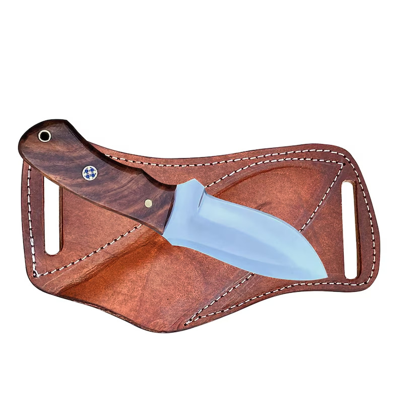 Full Tang Hunting Knife 1075 Carbon Steel & Olive Wood Handle – Blacksmith Made