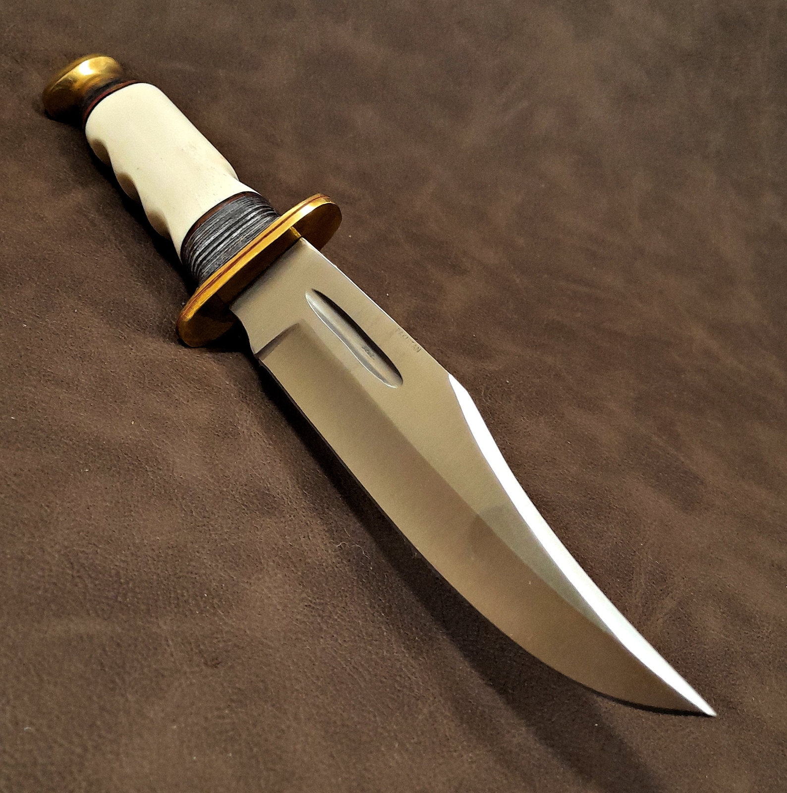 11.25″ Real Bone Fixed Blade Bowie Hunter EDC Knife