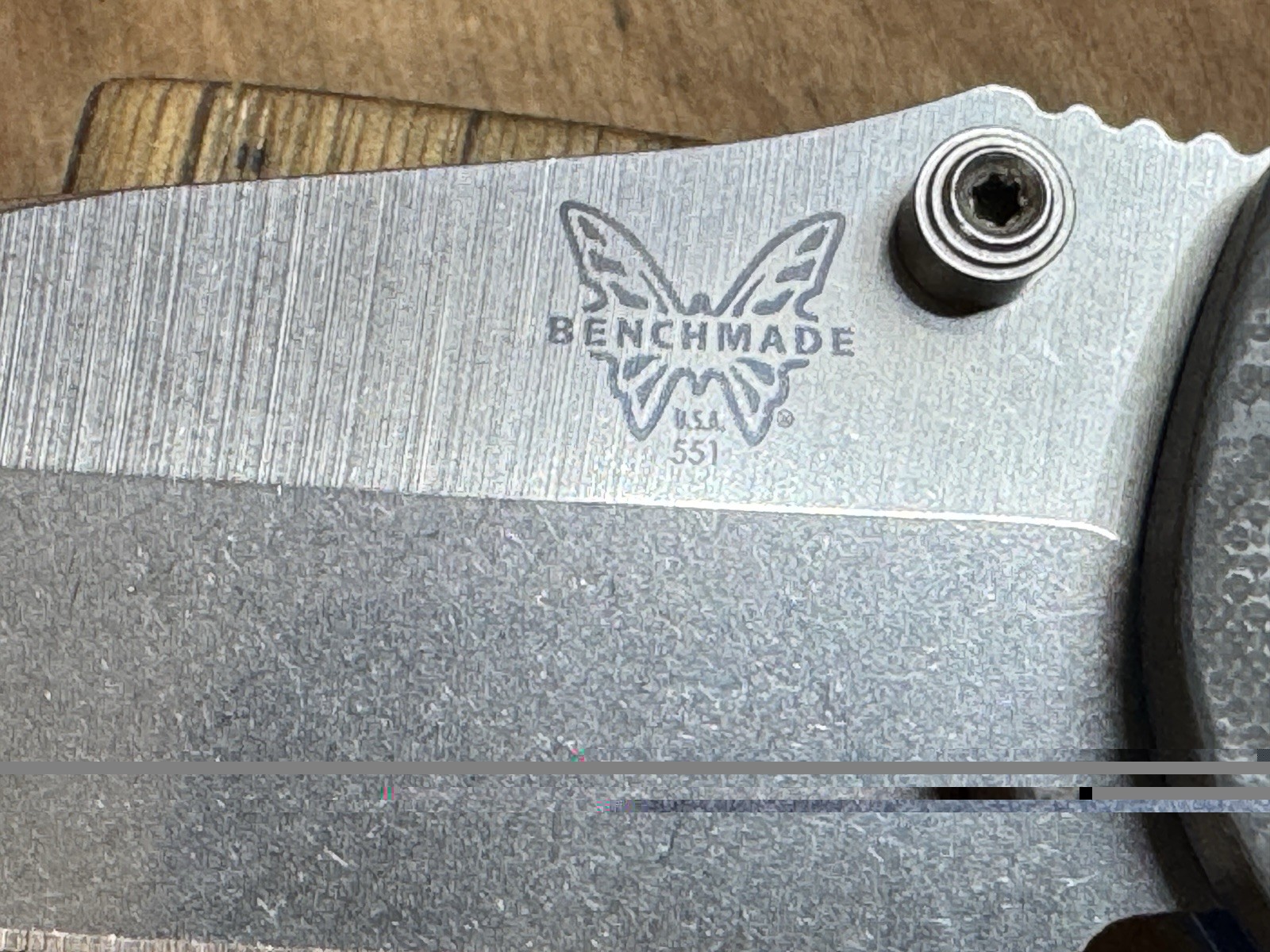 RARE Benchmade 551-1 Griptilian 20CV Plain Blade G10 Gray/Blue USA EXCELLENT!