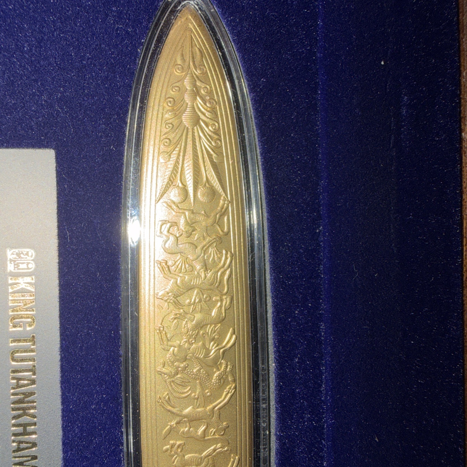 King Tutankhamun’s Dagger Replica w/ Display Case COA #302/999 Gold Metal