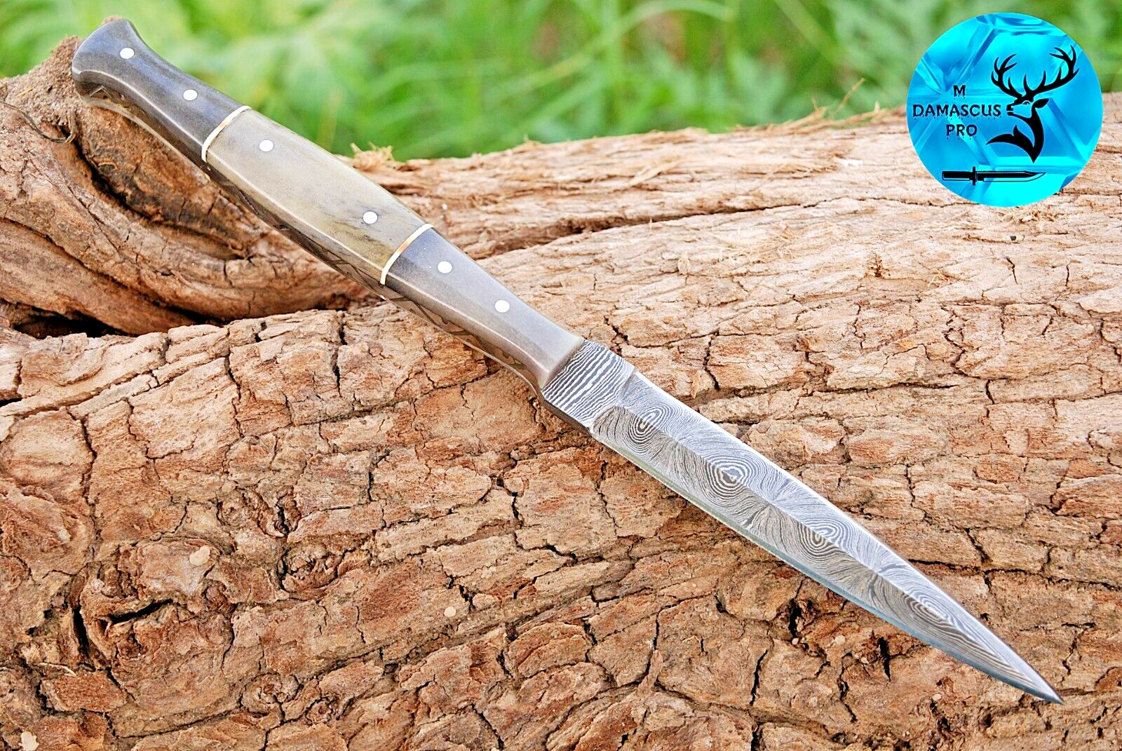 Custom HandMade Hunting Boot Knife Hand Forged Damascus Steel Blade 1384