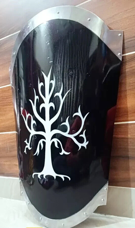 Medieval Black Base Tree Painted Cosplay Armor Reenactment costume shield