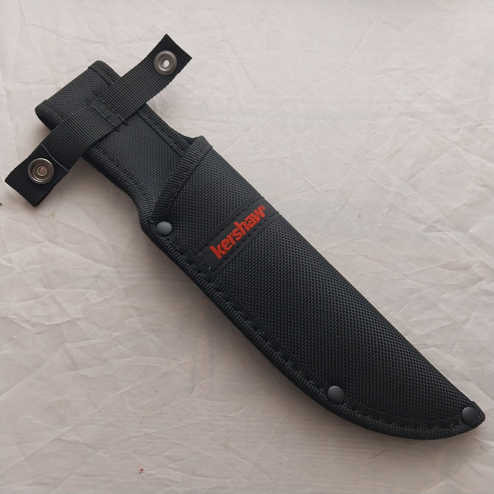 Kershaw Large Hunting Wood Stainless Steel Fixed Blade Knife w/ Sheath 1418