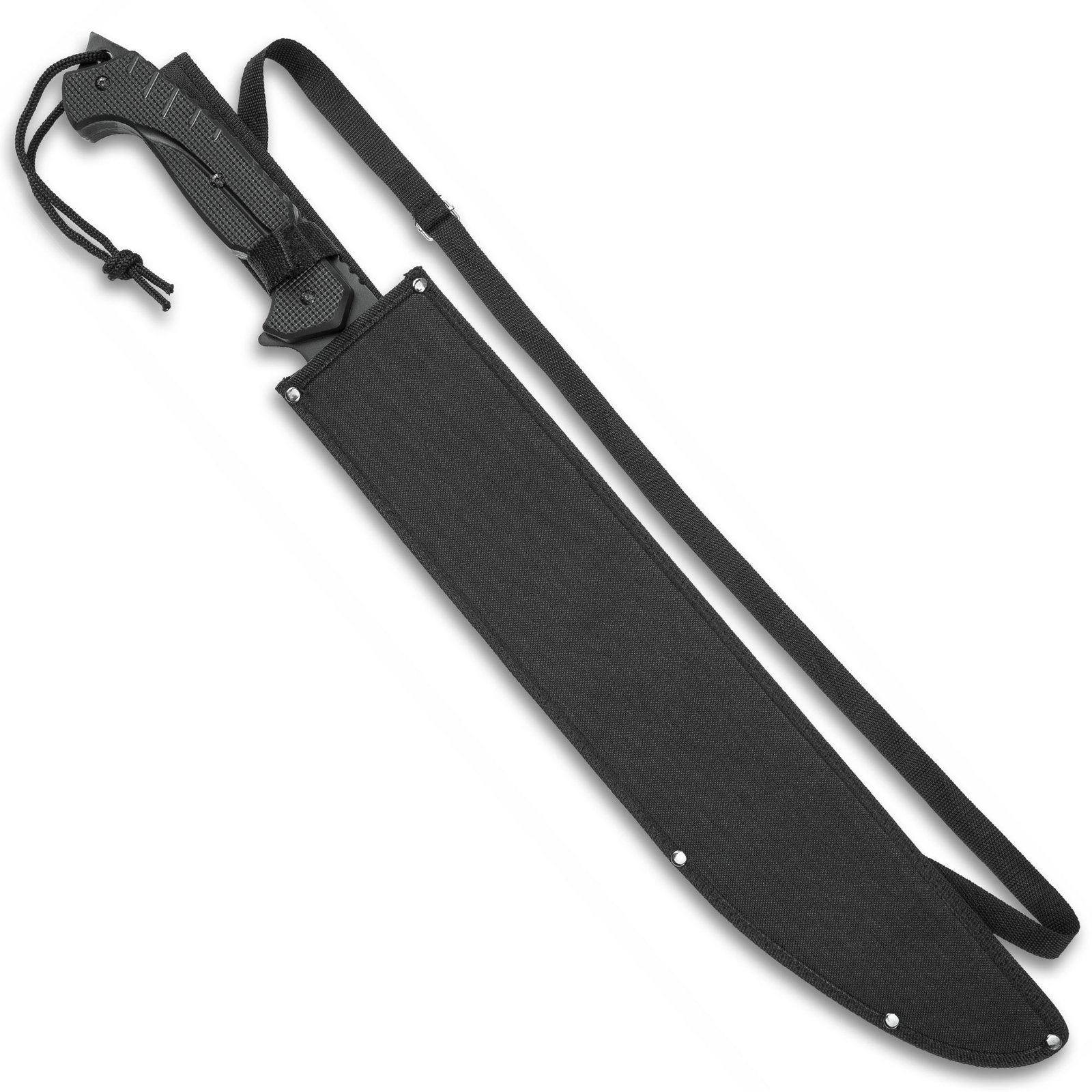 24″ Black Legion Swamp Master Full Tang Machete Fixed Blade Knife with Sheath