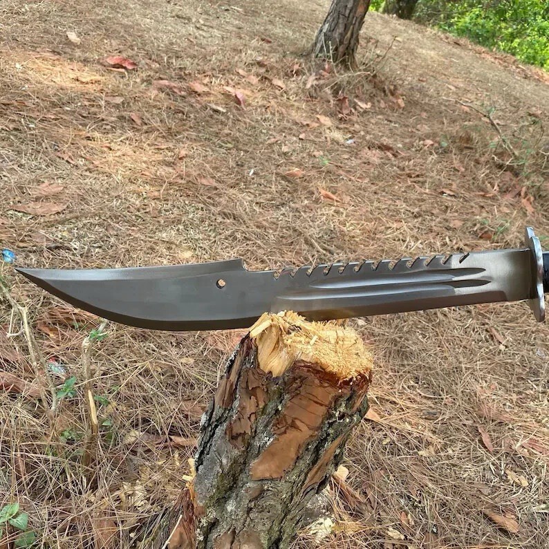 Custom Handmade D2 Tool Steel Blade Hunting Machete – Combat & Survival Knife