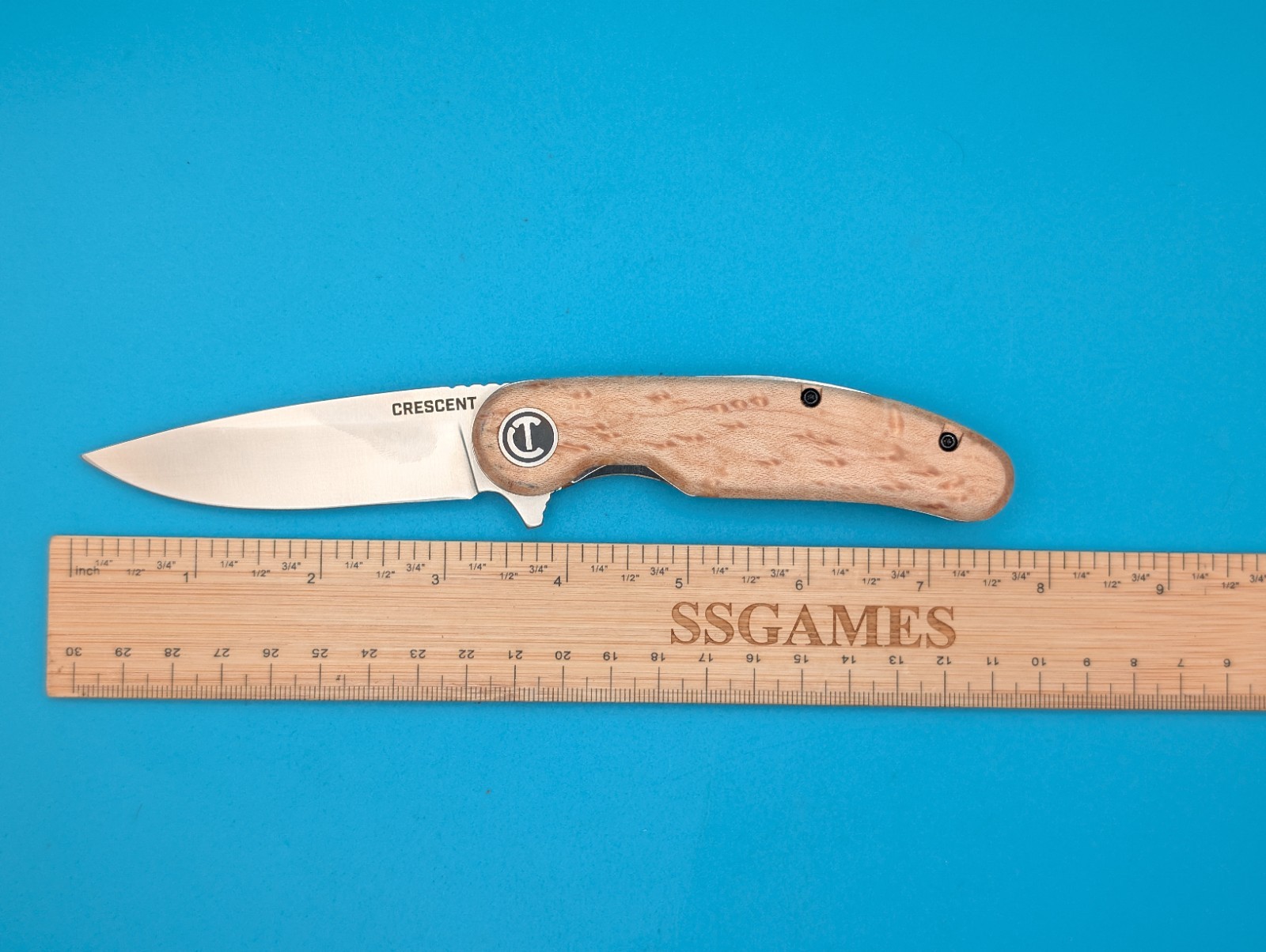 Crescent 3-1/4In Drop Point Aluminum Handle Pocket Knife CPK325A 3.25″ Used