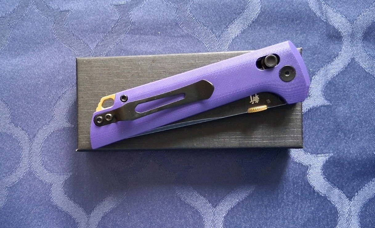 *NEW*🔥 NORTH MOUNTAIN BLADE- Chop 2 Knife w/Black D2 Blade & Purple G10 Handle