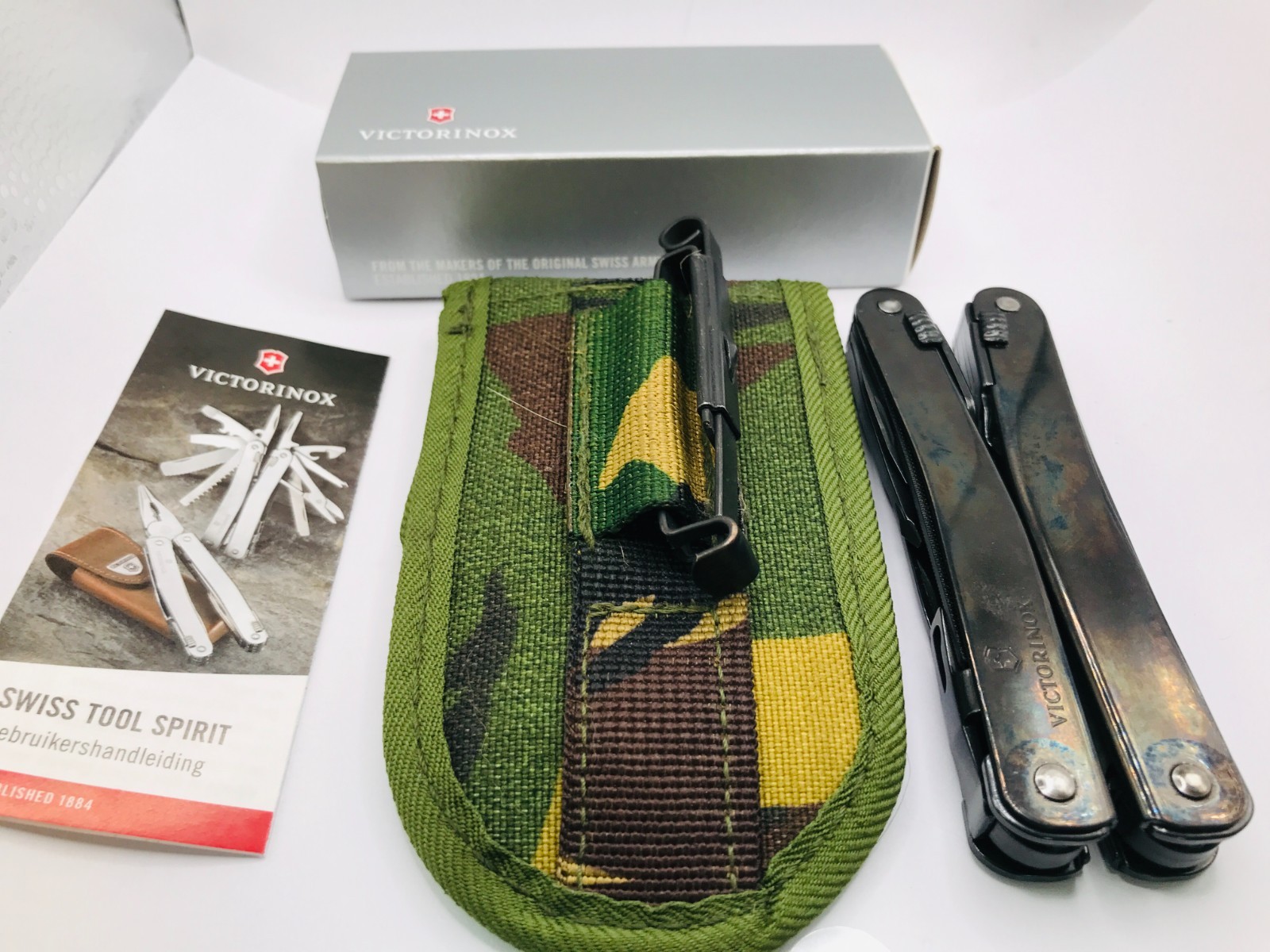 VICTORINOX Swisstool Spirit (or Spirit S – 3.0223) Black Dutch Army Knife NEW OV