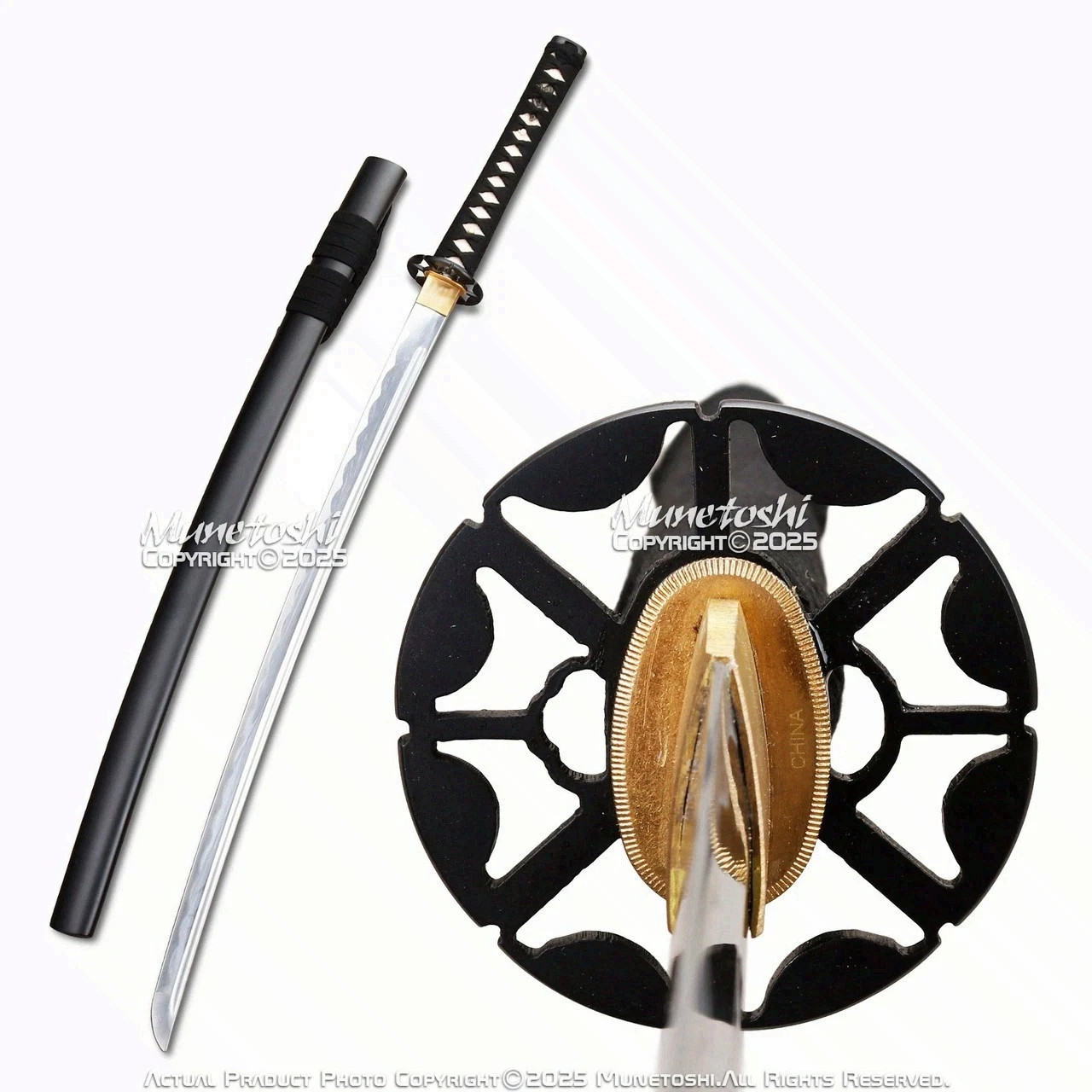 Aluminum Iaito Dull Edge Unsharpened Blade Practice Training Katana Sword I-229