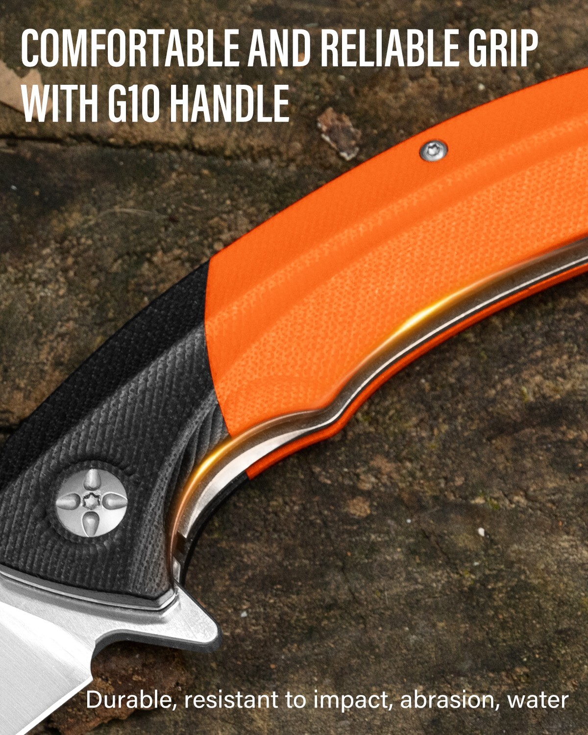 Folding Pocket Knife with Clip G10 Handle 8Cr Blade Liner Lock EDC Knife