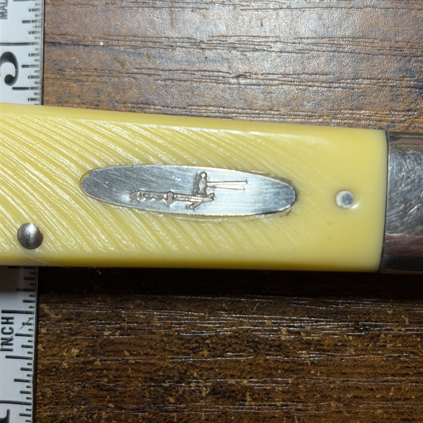 Buck Granddaddy Yellow Barehead Barlow USA -etched Blade -331-1 Of 900