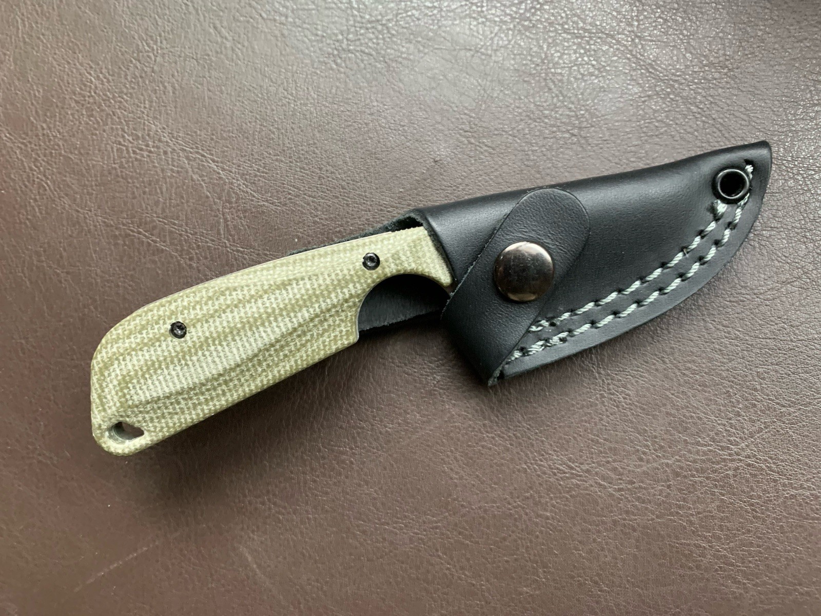 CRKT Minimalist Drop Point 154CM Blade, + Flytanium Green Micarta Handle Scales