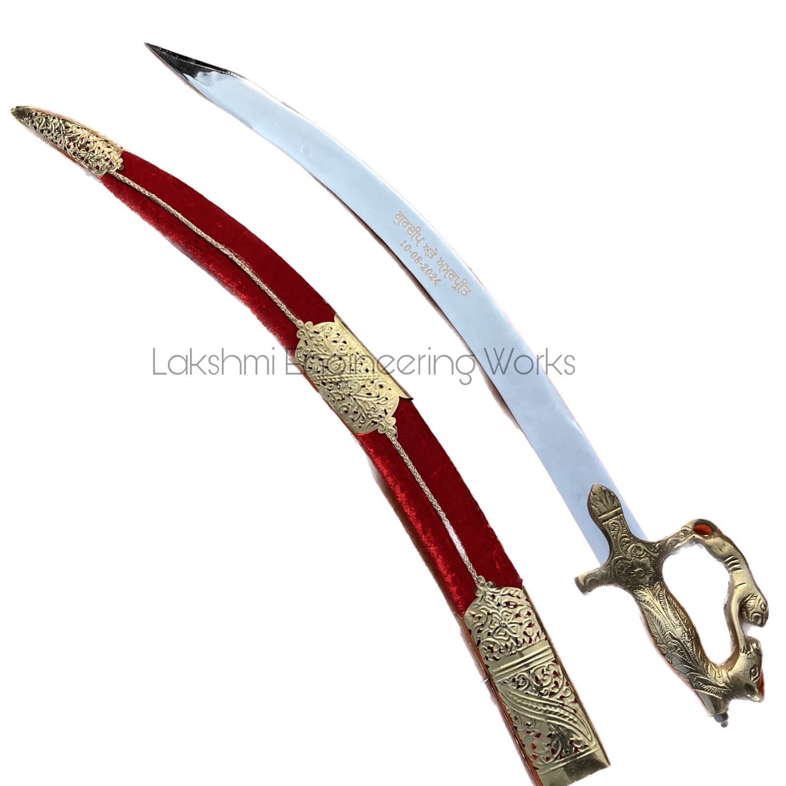 RED TEGA- INDIAN WEDDING TALWAAR, GROOM SWORD, UNIQUE COLLECTION