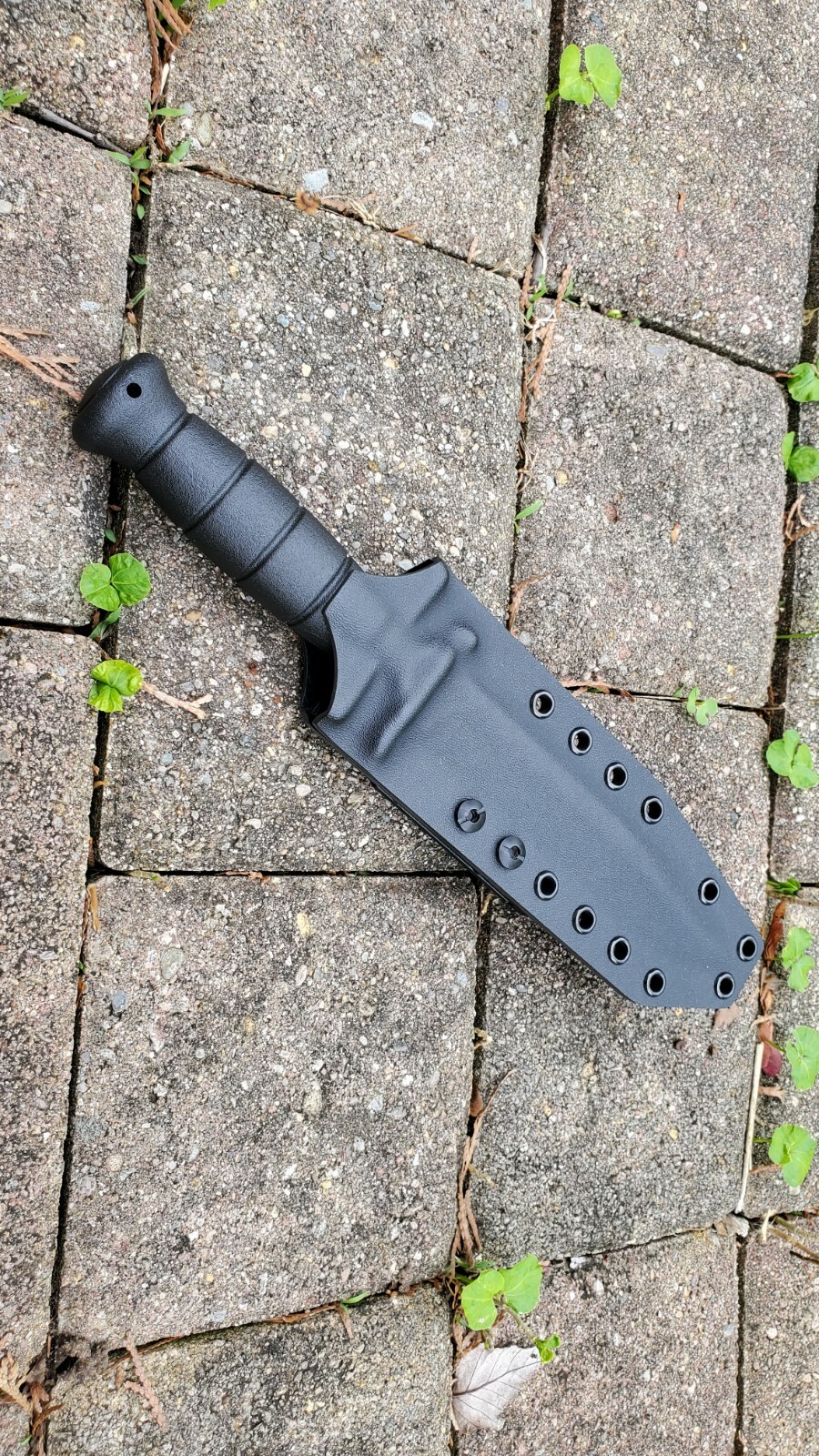 Custom Kydex sheath for GLOCK FIELD KNIFE 78 & 81, pancake style, belt clip (Bk)