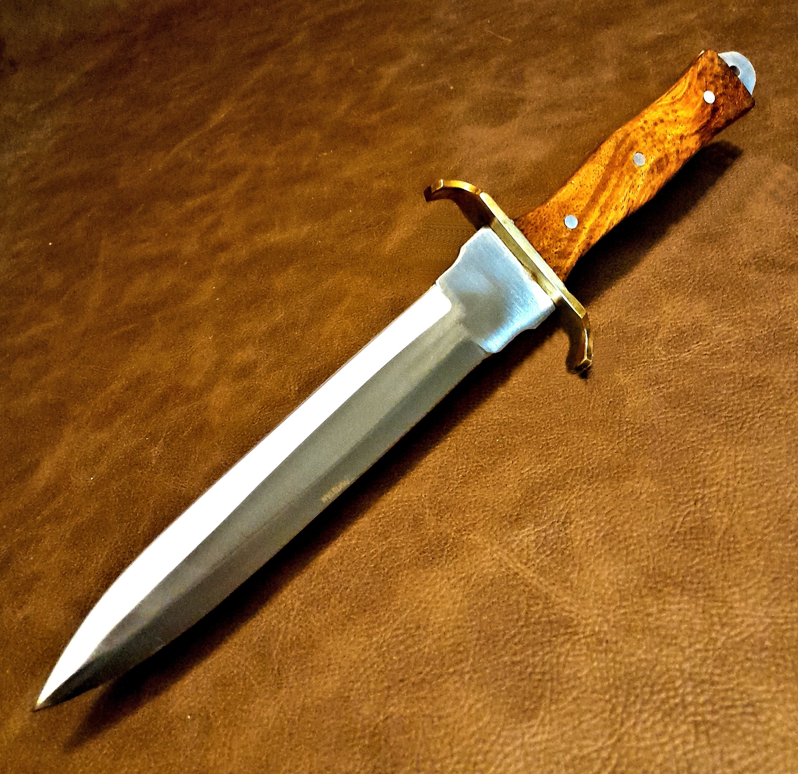 11.5″ Combat Commando Dagger Double Edge Throwing Knife w/Leather Sheath