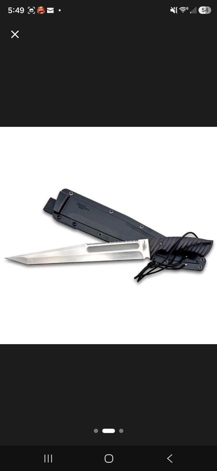 Doug Marcaida Designs Battlebolt Tanto 4.1-5in Steel Full Tang w/ Sheath