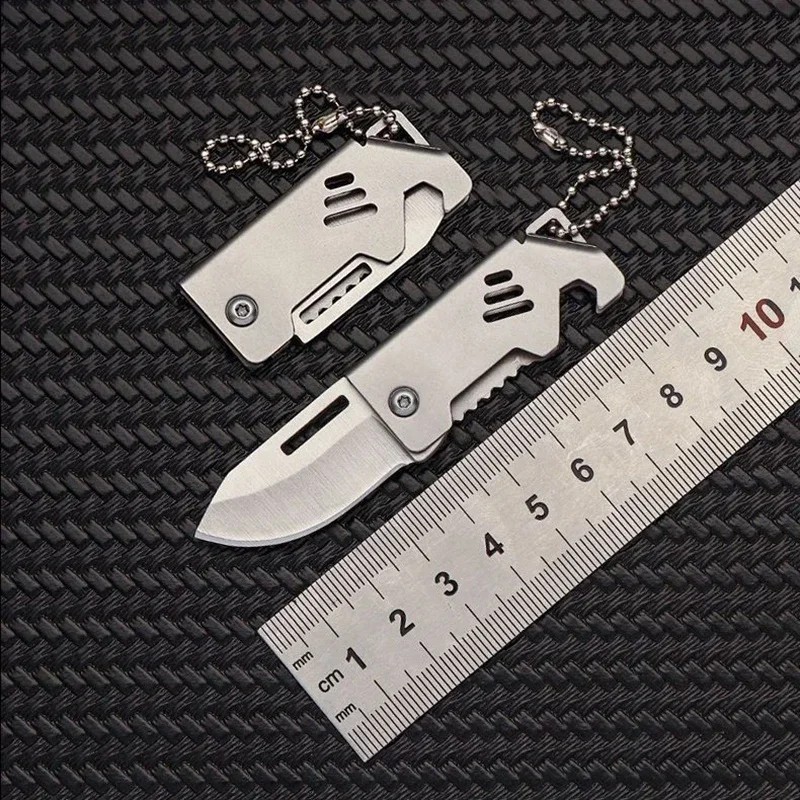 Mini EDC Foldable Pocket Knife Keychain Survival Tool Bottle Opener || US SELLER
