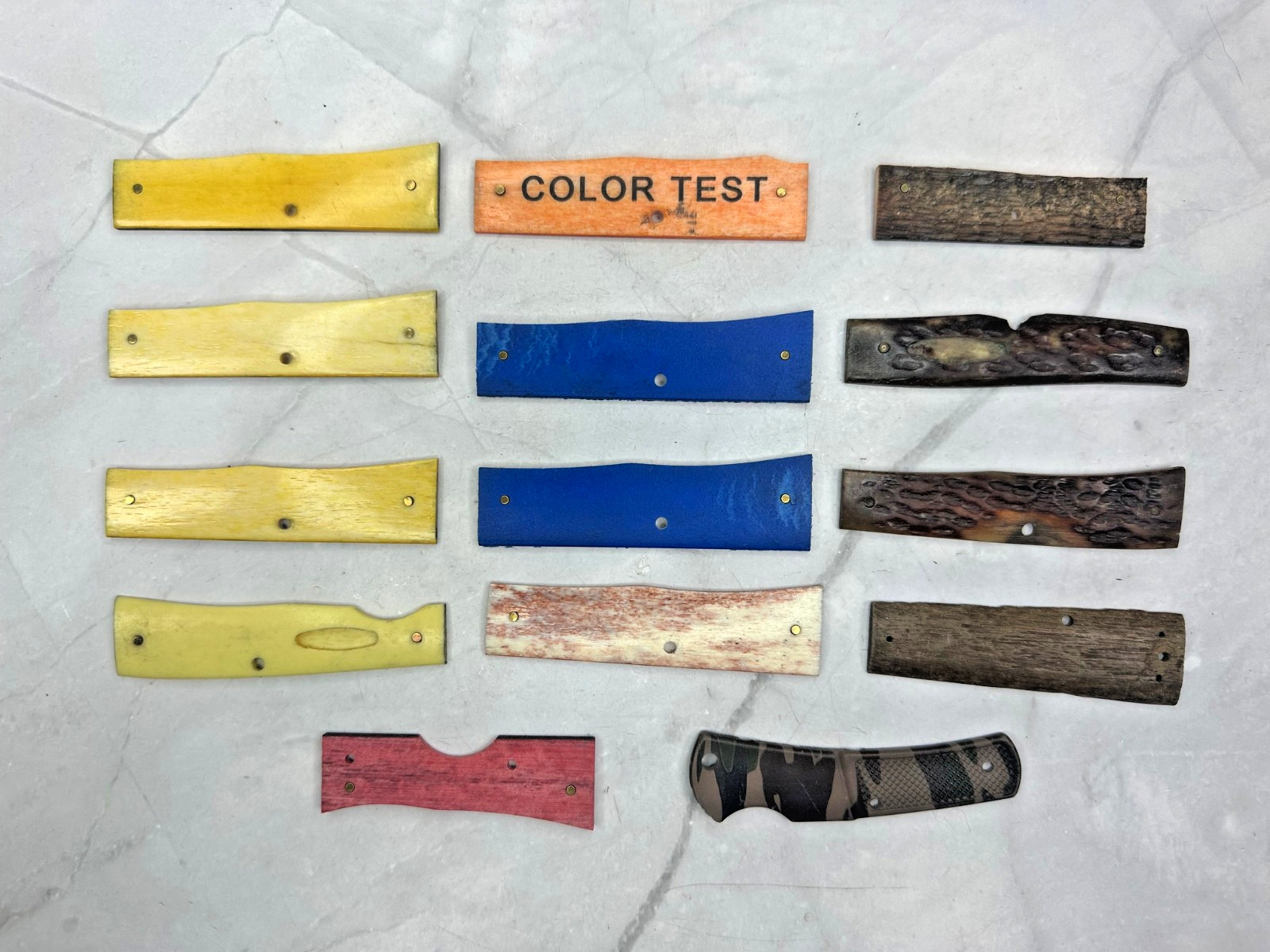 Lot of 14 Case XX Knife Scales Handle Knife Parts Bone Stag Synthetic Wood