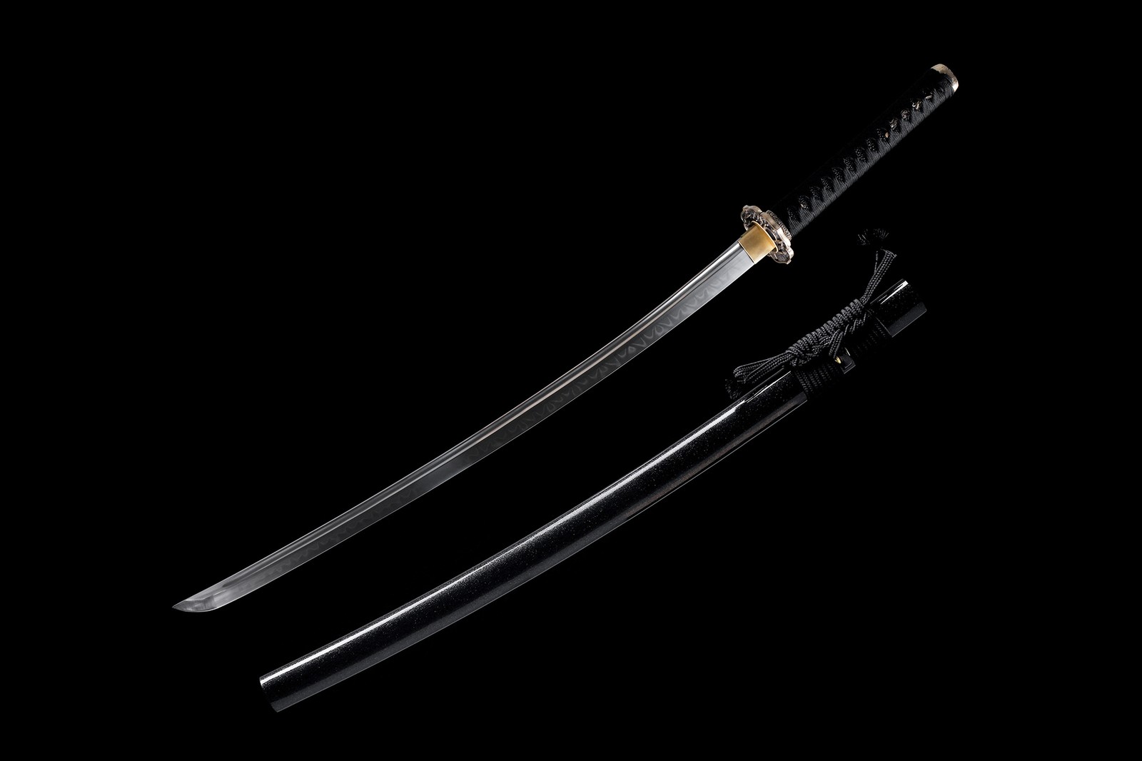 Katana Japanese Samurai Sharp Functional Sword Clay Tempered Folded T10 Steel