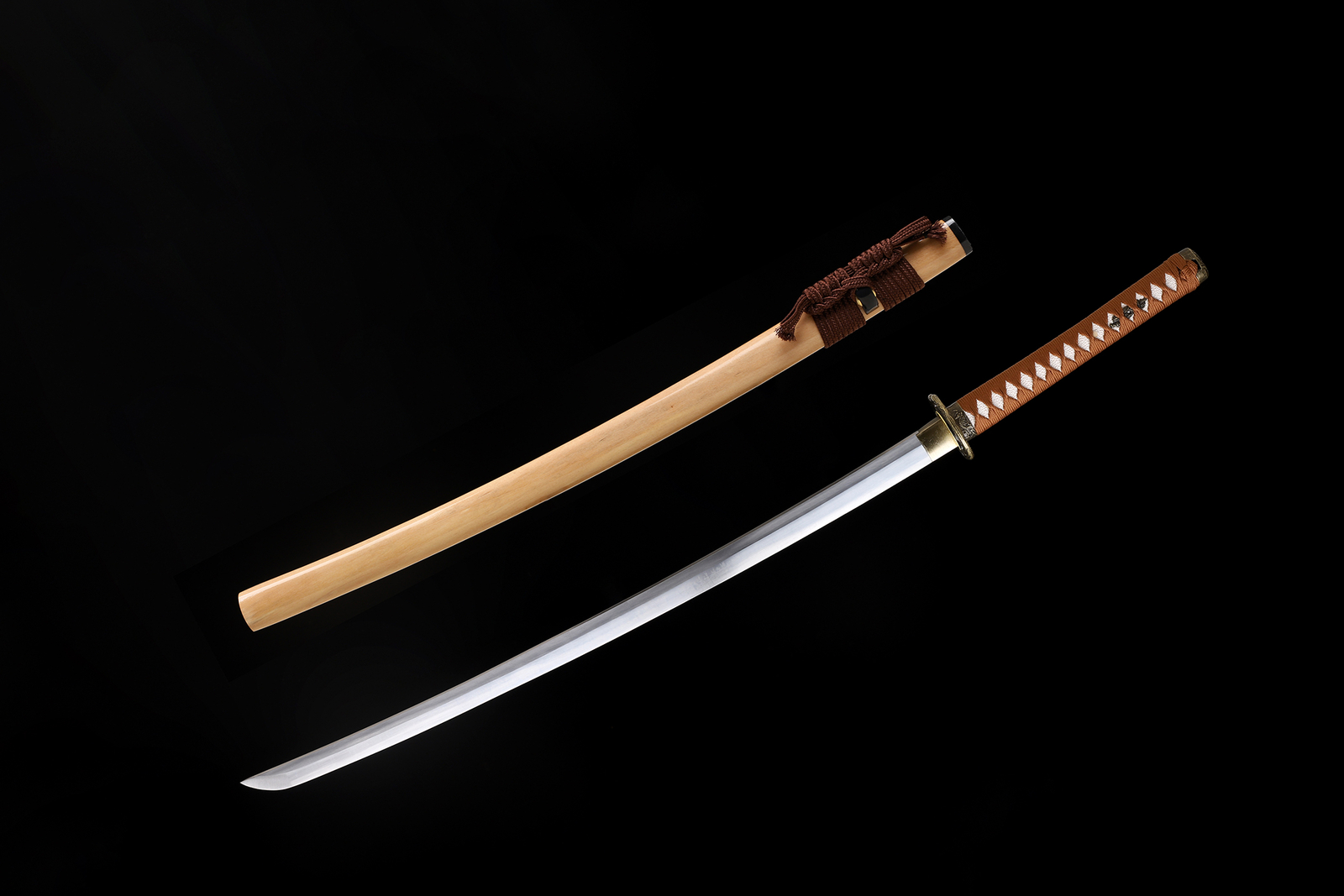 9260 Spring Steel Japanese Samurai Sword Katana Full Tang Sharp Musashi Tsuba