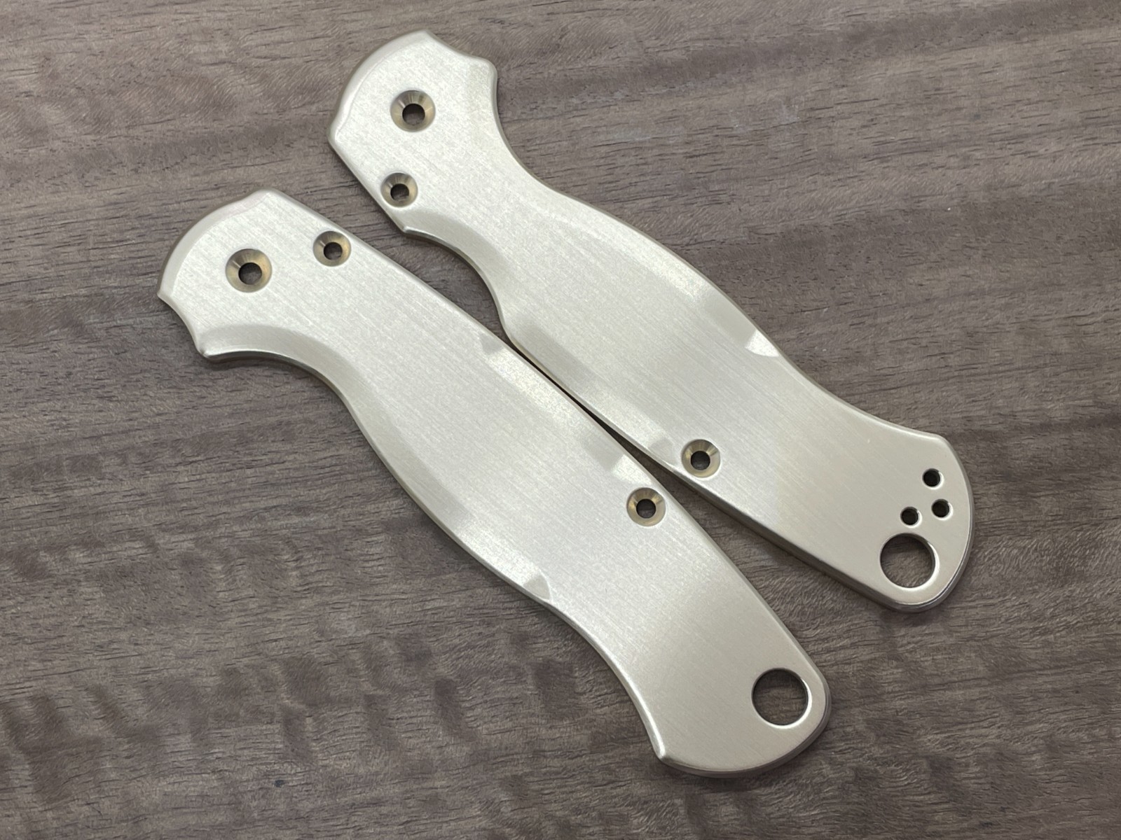 Spyderco PM2 Scales – Brass Titanium Aluminum Paramilitary 2 Knife Handles