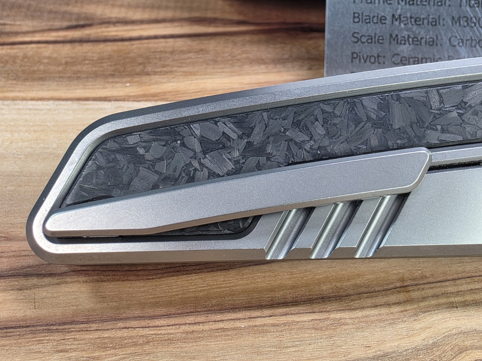 Mechforce Knives M1 Titanium/CF Handle & Bohler M390 Blade Folding Knife #41 NIB