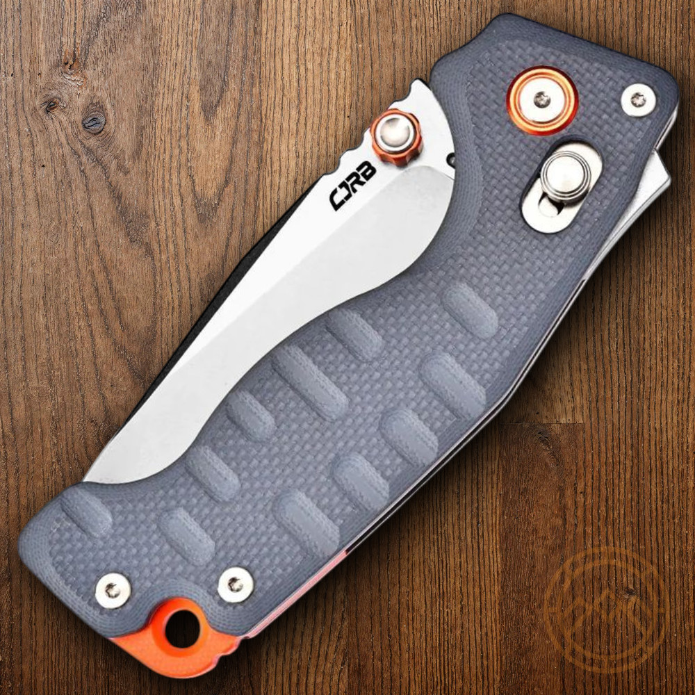 CJRB Doubletap Folding Knife 3⅞» D2 Tool Steel Drop Point Blade Blue G10 Handle