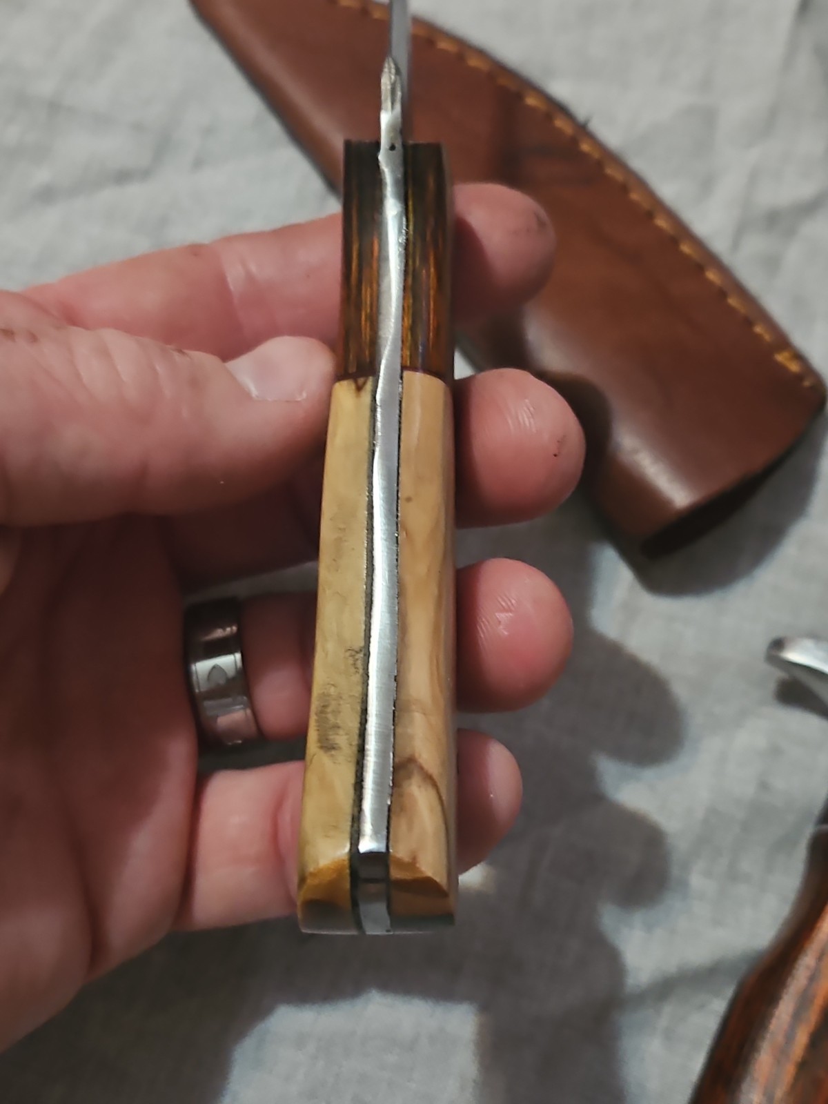 12.5 » Damascus Bowie Knife and 7″ Sidekick Buddy