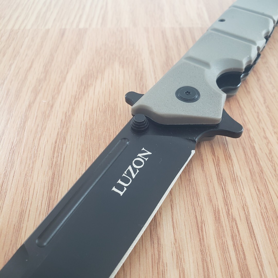 Cold Steel Large Luzon Folding Knife 6″ 8Cr13MoV Steel Blade Earth GFN Handle