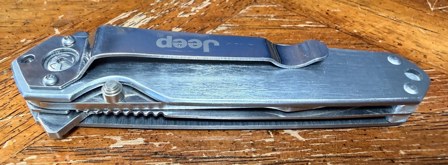 Vintage Jeep Logo Folding Pocket Knife – Stainless Steel, Branded Merchandise