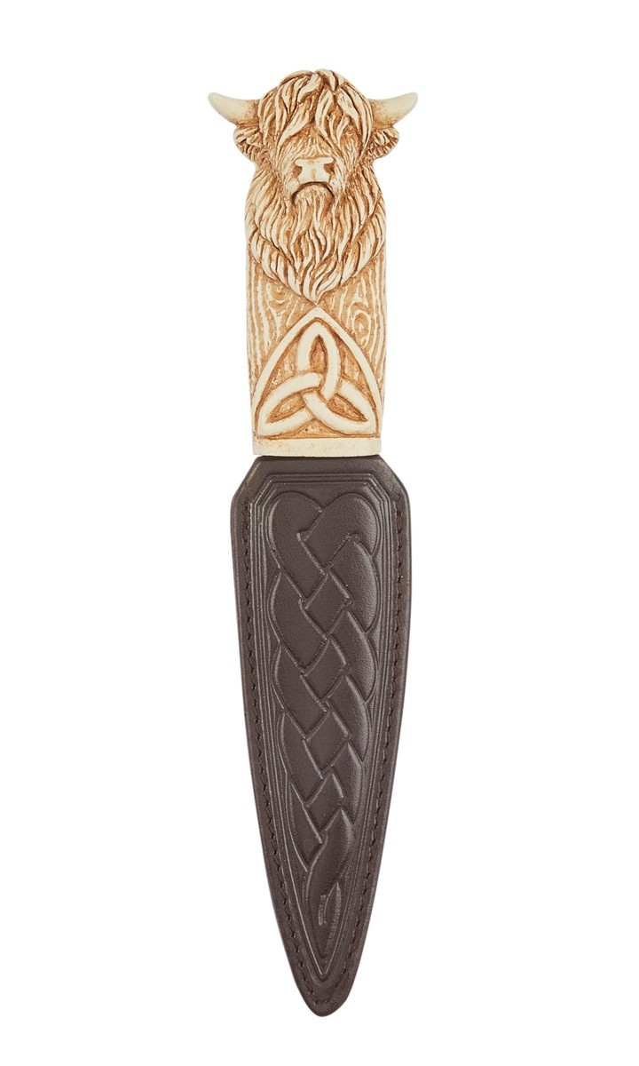 Highland Cow Sgian Dubh imitation ivory, Charles Buyer RSD5I