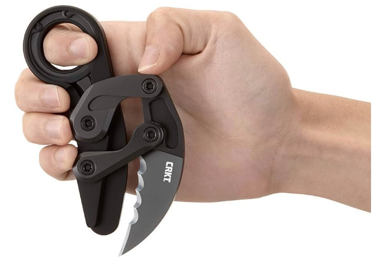 CRKT Provoke Folding Knife with Kinematic: Morphing Karambit, D2 Veff Serrations