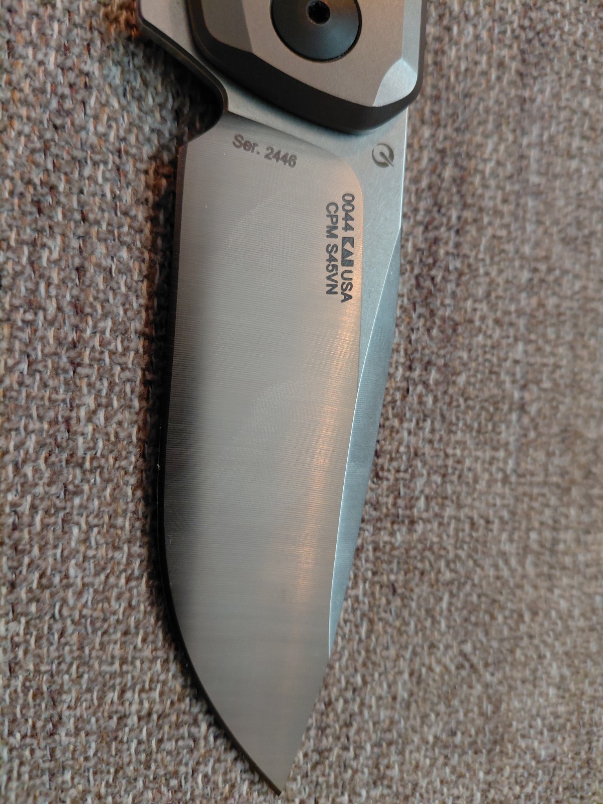 Zero Tolerance 0044 CPM S45VN Titanium Button Lock Manual Drop Point Knife