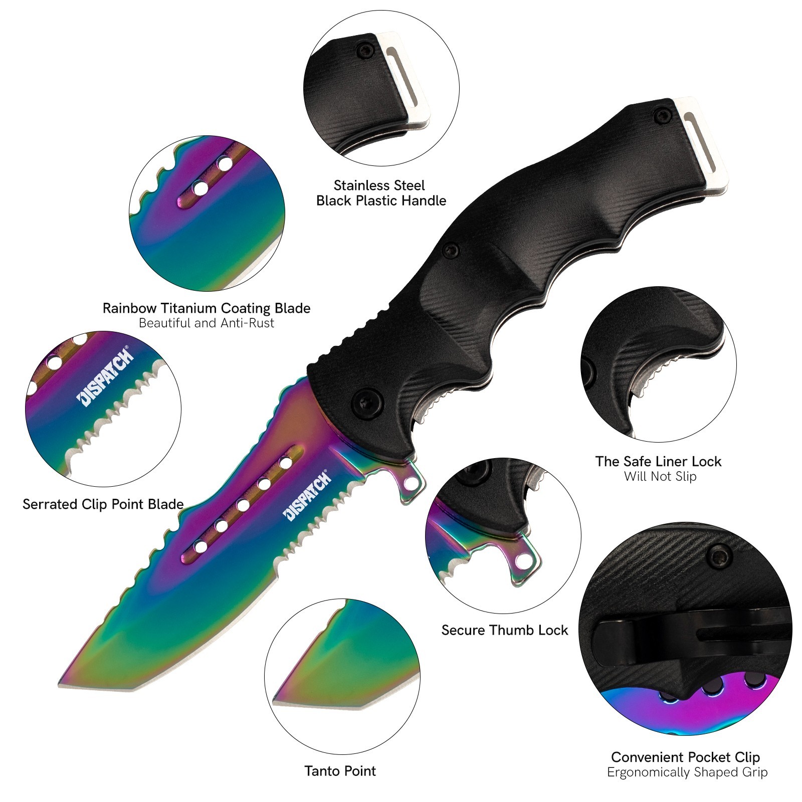 8″ SPRING OPEN ASSISTED TACTICAL FOLDING POCKET KNIFE EDC Blade Tactical Tool