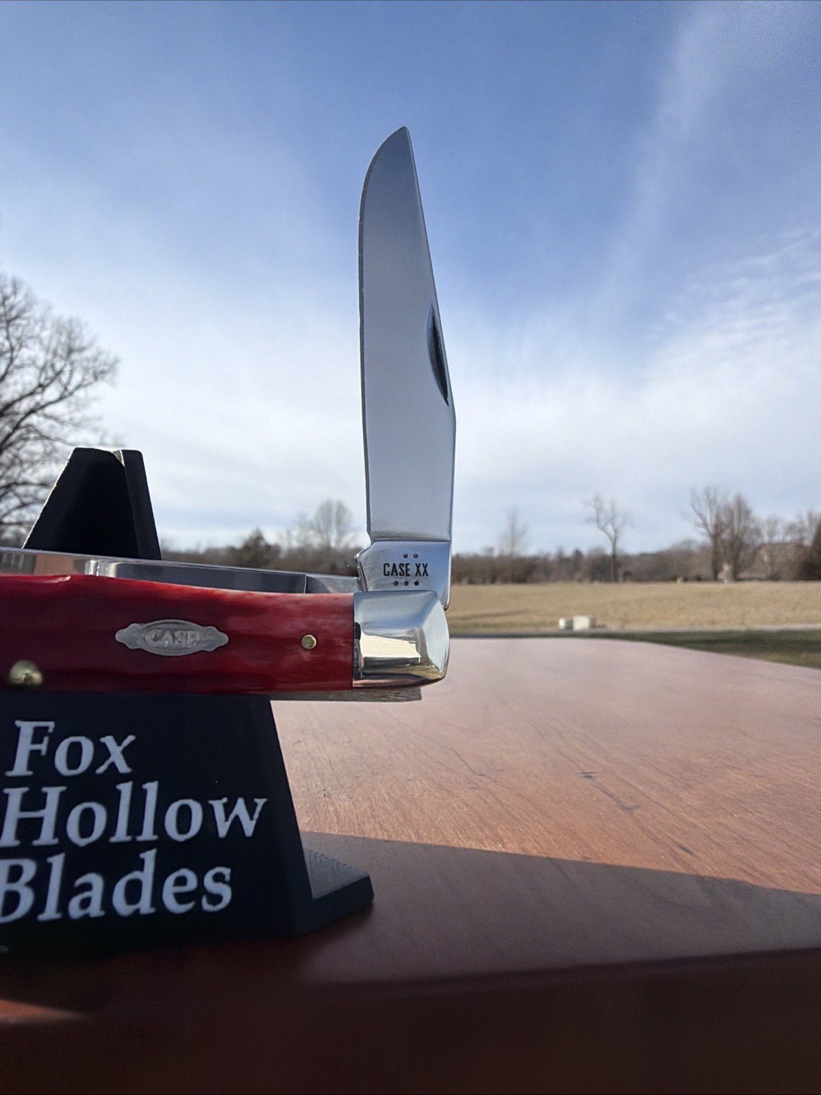 Case XX 2025 Dark Red Bone 6254C CS Trapper Knife (With Pocket Clip)