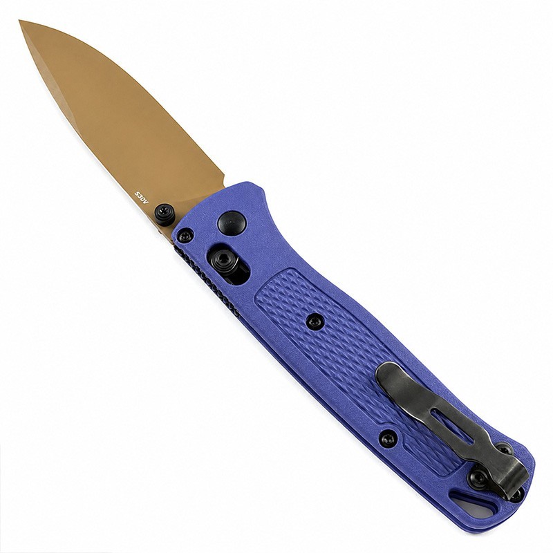 Benchmade Bugout 535FE-05 Crater Blue Grivory Handle S30V Blade Folding Knife