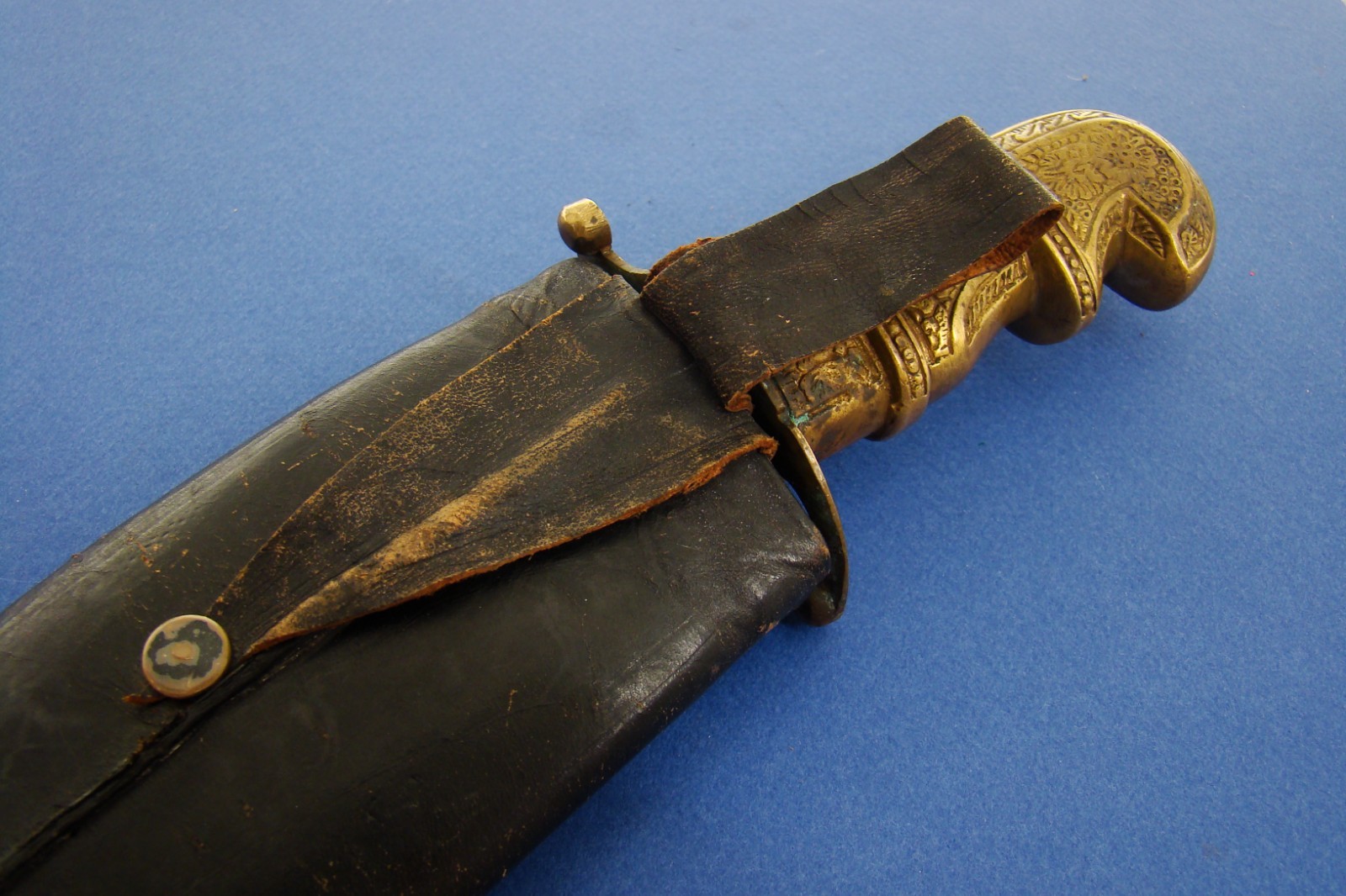 ANTIQUE PUNJAB INDIA MILITARY SIKH WARRIOR FIGHTING COMBAT KNIFE SWORD KNIVES VG