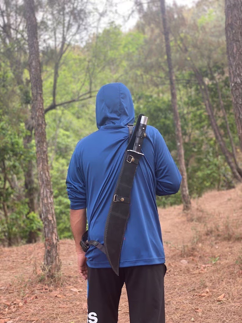 Custom Handmade D2 Tool Steel Blade Hunting Machete – Combat & Survival Knife