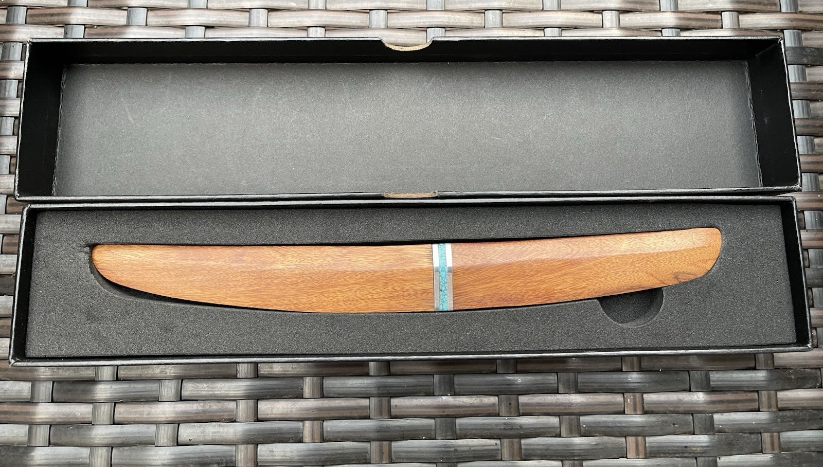 Japanese Fixed Blade Tanto Hand Forged Knife with Wooden Sheath