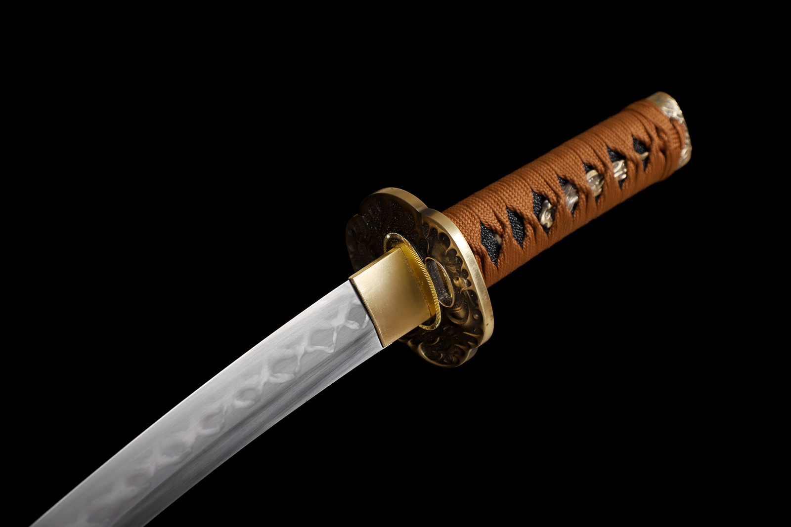 20» Clay Tempered L6 Steel Real Hamon Japanese Samurai Tanto Sword Short Katana