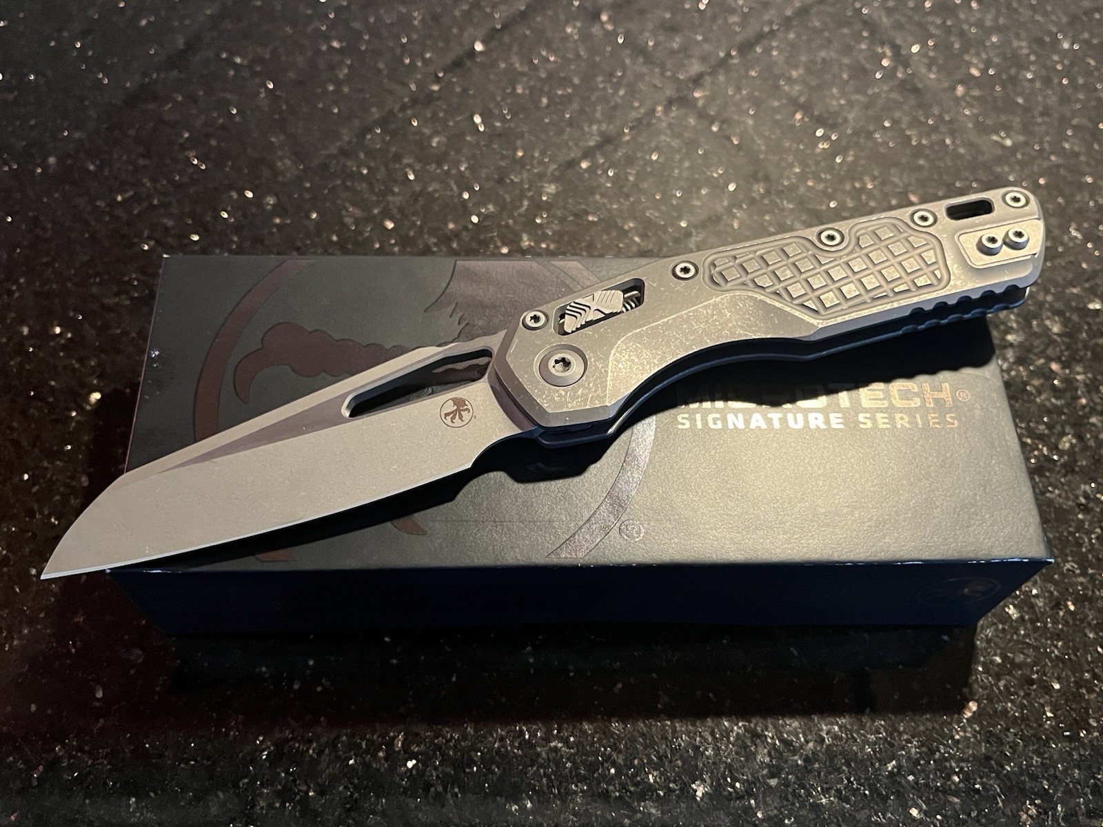 Microtech Marfione Select MSI RAM Lok Frag Titanium Handles