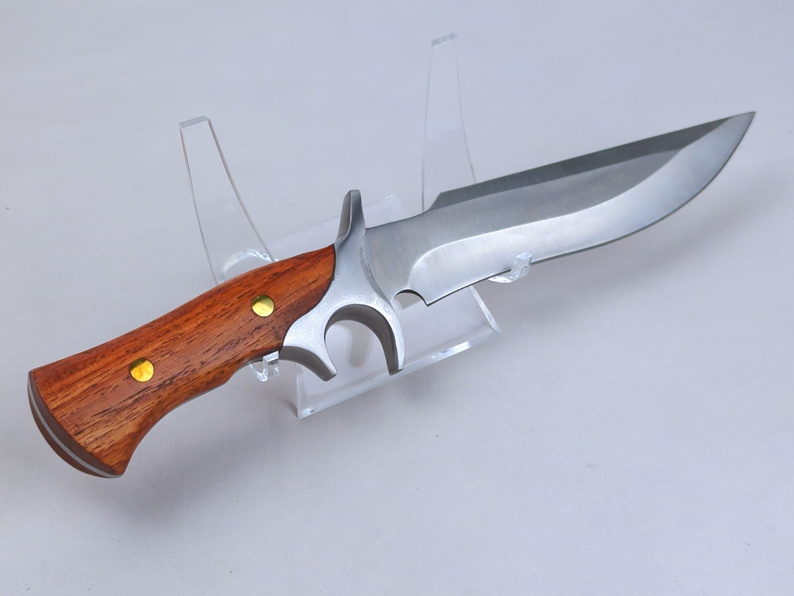 M390 62 HRC, 6-inch STAINLESS STEEL Blade Hunting Knife w/ LEATHER Sheath, NEW