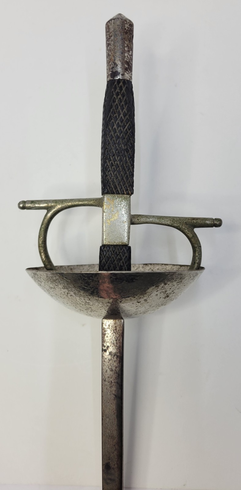 Pair Vintage 1950s Decorative Spanish Toledo 43” Fencing Sword Foil Rapier