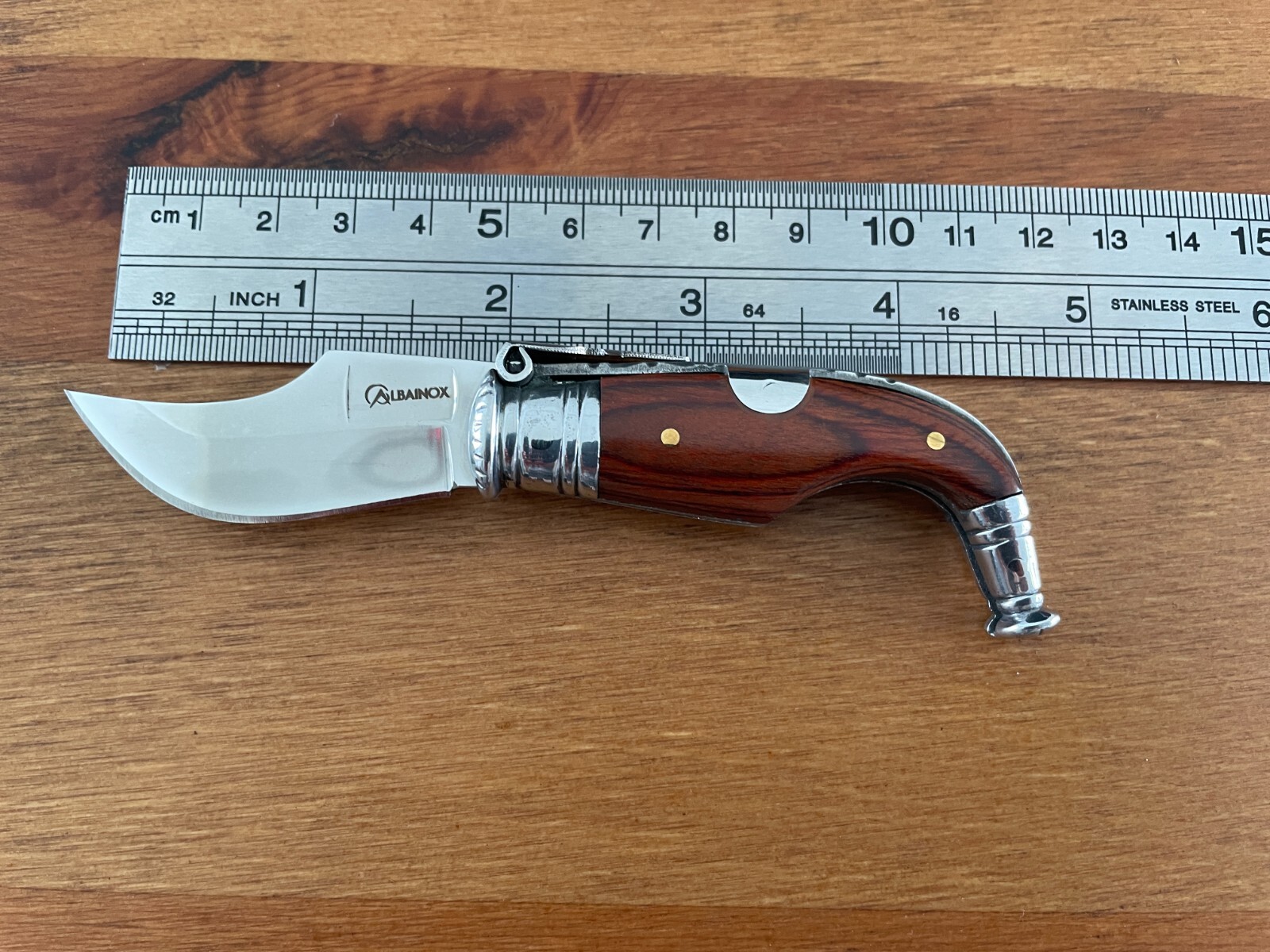 1.95” Spanish Navaja Capaora Pocket Knife Red Stamina Wood – USA seller