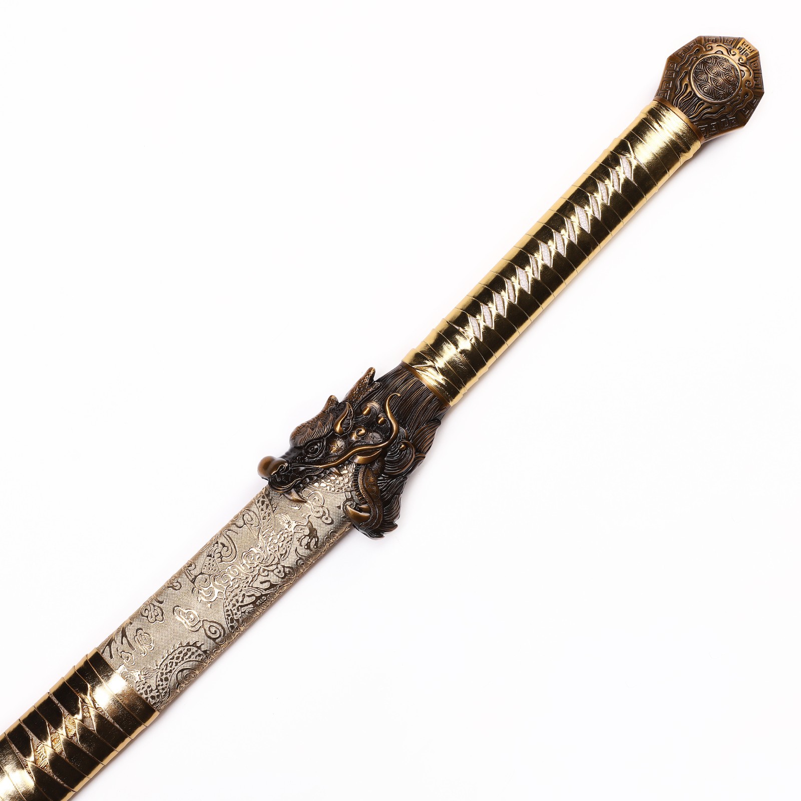 Golden Dragon Sword, Engraved Pattern Decorated Sword, 1060 High Carbon Steel
