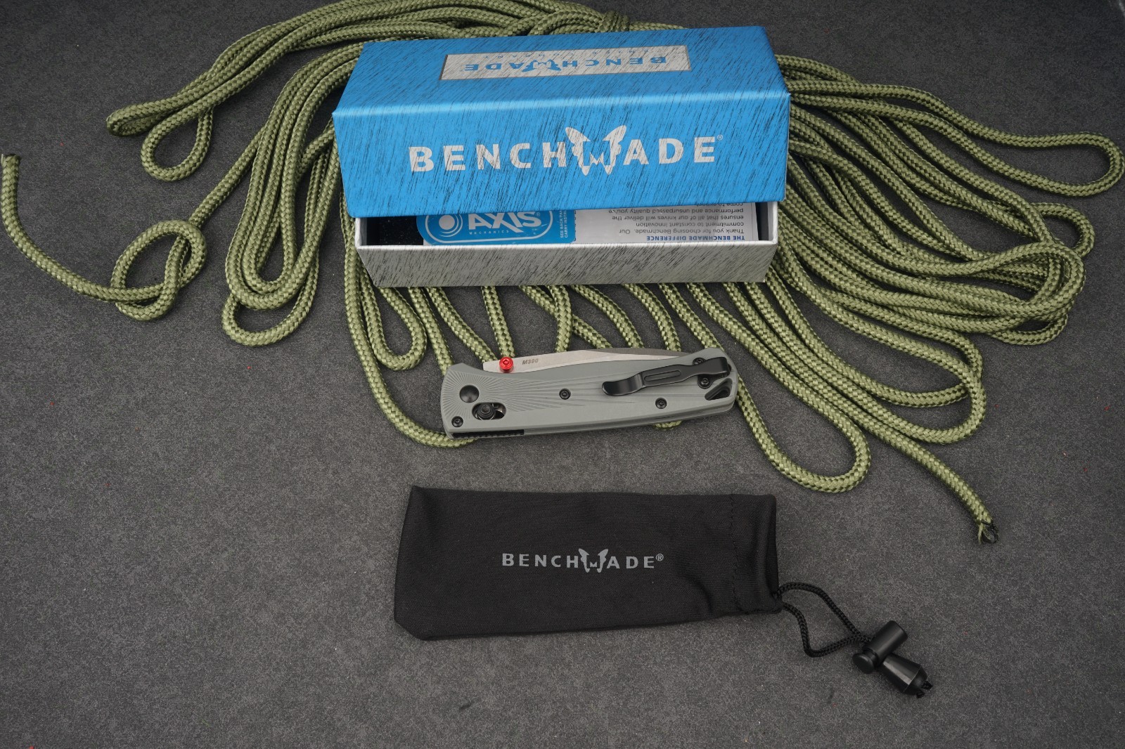 Benchmade 535BK-4 Bugout Gray Aluminum Handle M390 Stainless Steel Knife