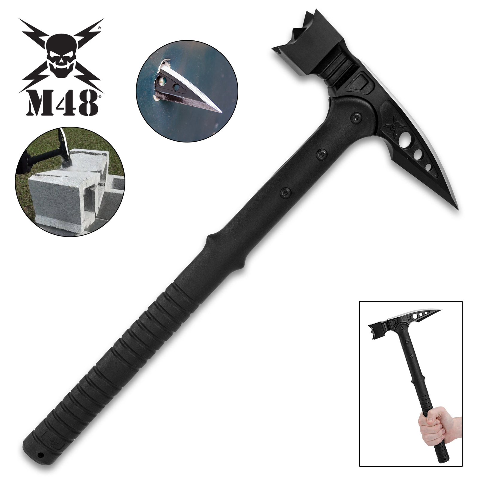 M48 Tactical Combat Survival Hunting Battle War Axe Hammer with Cover