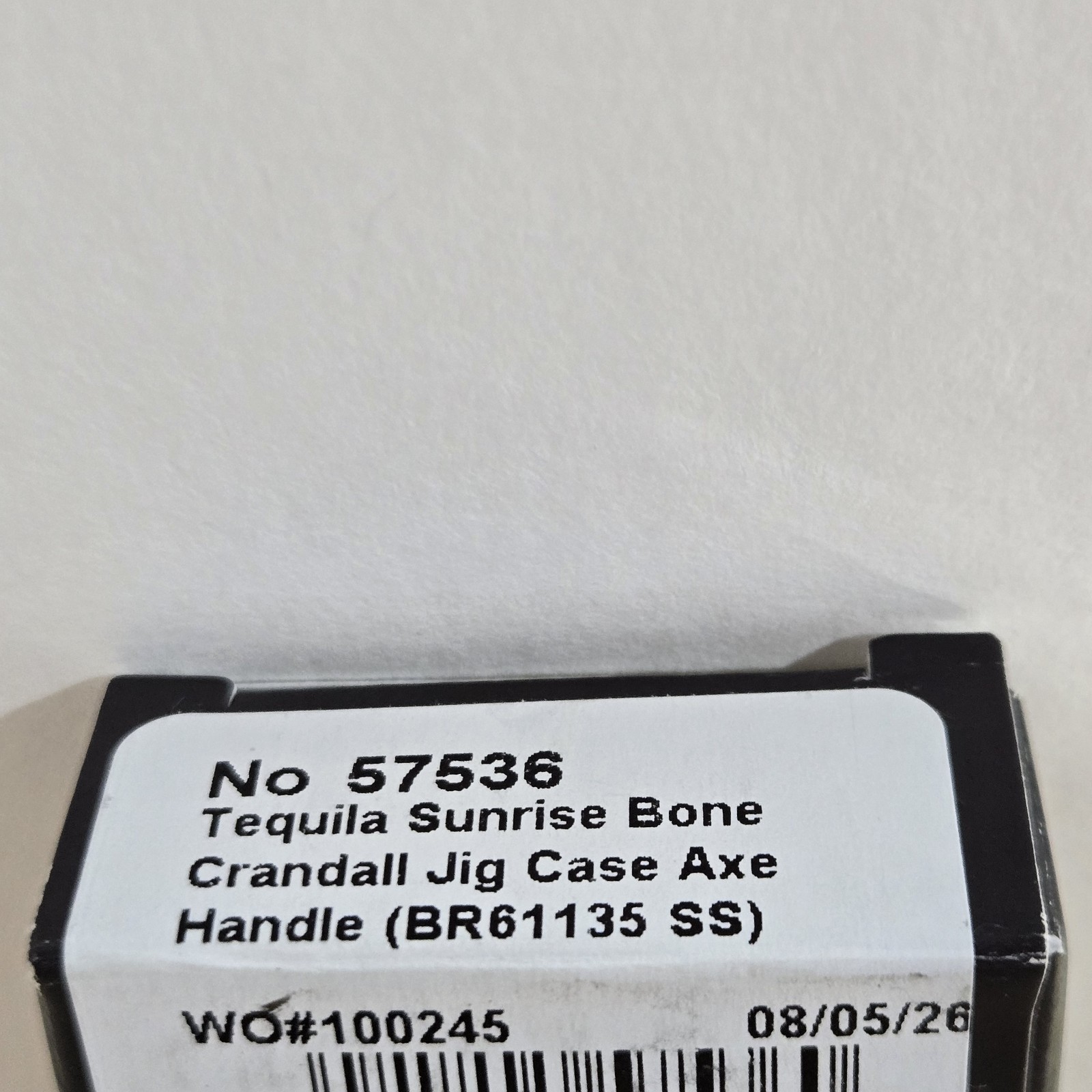 2026 Case XX BR61135 SS Knife Tequilla Sunrise Bone Crandall Jig Axe Handle